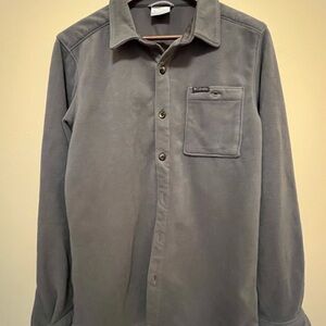 Columbia Gray Fleece Button-Up Shirt